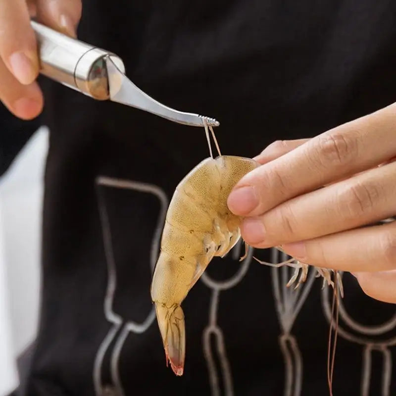 Éplucheur de Coquilles de Crevettes en Acier Inoxydable, Outil de Cuisine Durable