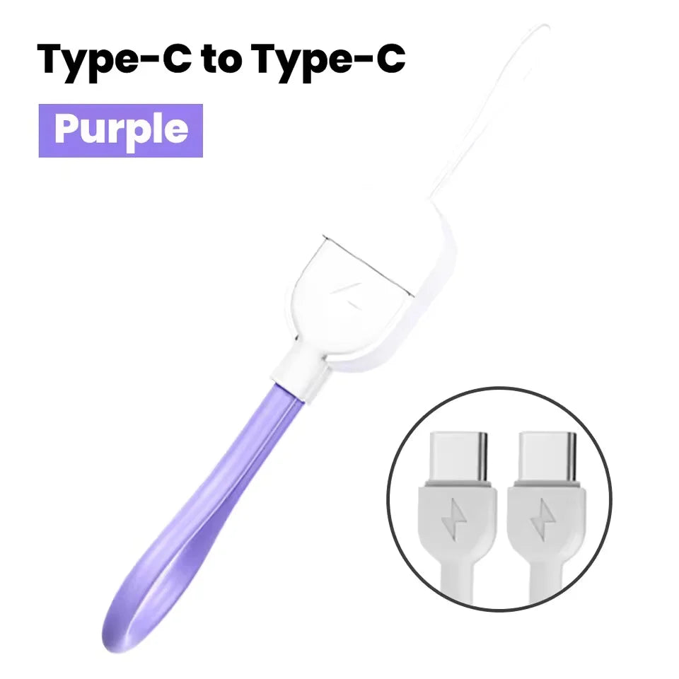 Câble court universel de charge rapide 60W, lanière portable porte-clés, double Type-C pour iPhone 15 / 16, Samsung, Xiaomi, Wrod