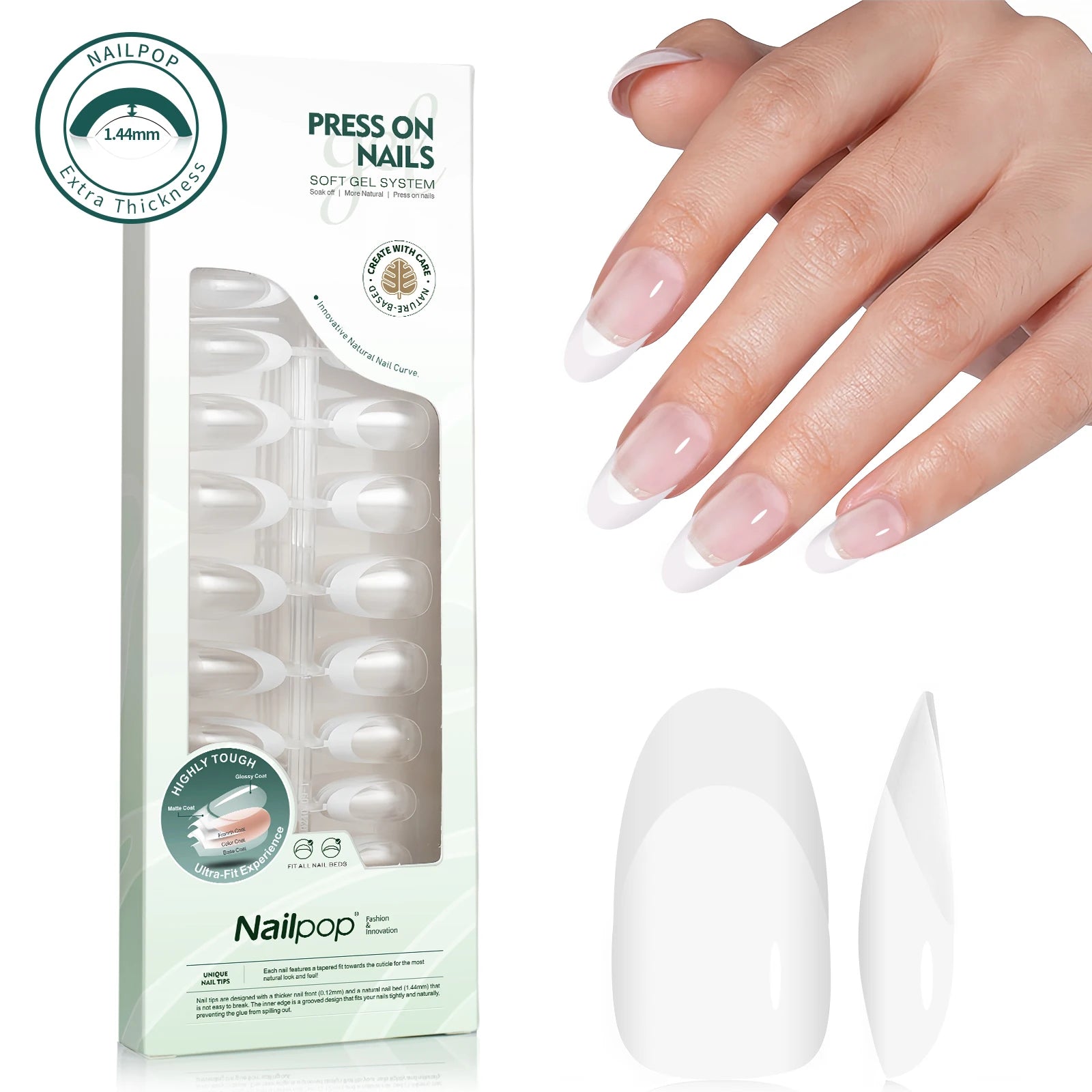 Press On Français Ultra Fit 140 pcs