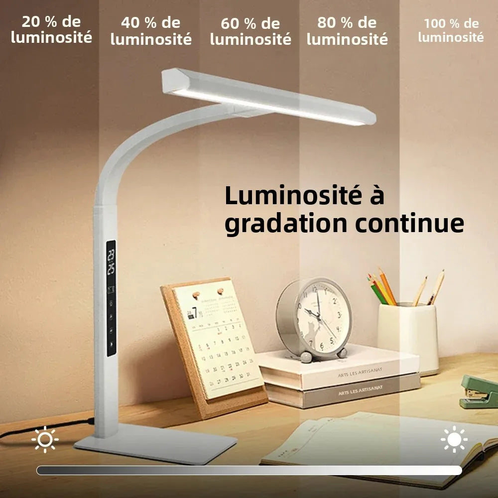 LED-Vollspektrum-Schreibtischlampe T36 – 360° Digitalanzeige und Touch-Dimmung
