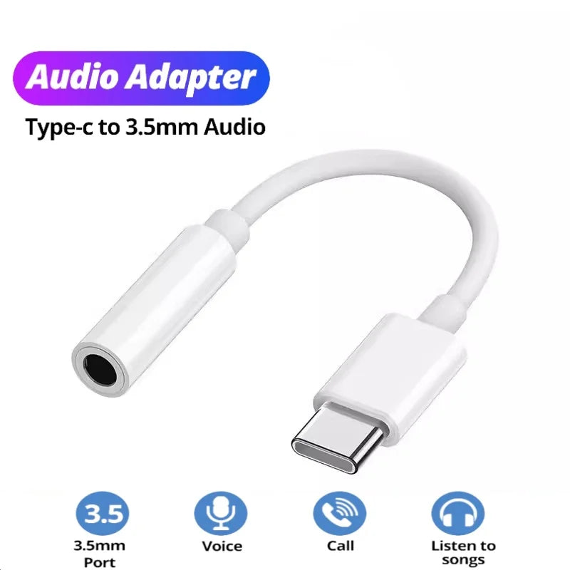 Adaptateur d'écouteurs USB Type C à Jack 3.5, convertisseur de câble Audio USB-C 3 5mm pour IPhone 15 15 Pro MAX Samsung Galaxy Huawei Xiaomi