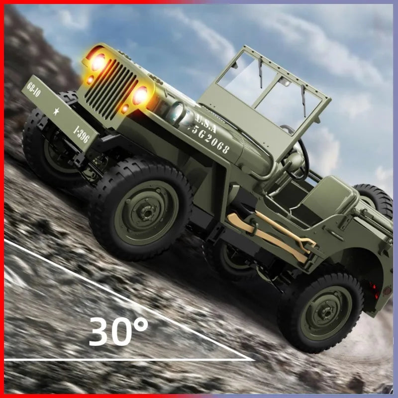 VOITURE RC JJRC C8815 Rc voiture 1941 JEEP WILLYS 2.4g 4wd RTR échelle d'escalade sur chenilles camion militaire véhicule tout-terrain jouet adulte cadeau pour les enfants
