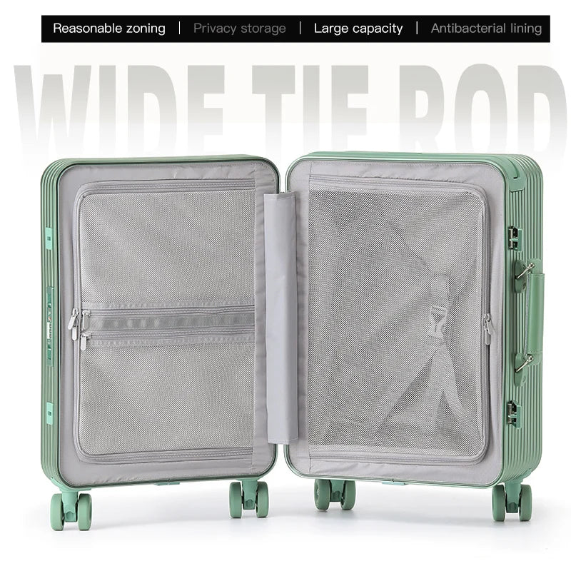 Valise trolley tout en alliage d’aluminium et de magnésium pour voyage SUSHIMU – 20, 24 et 26 pouces