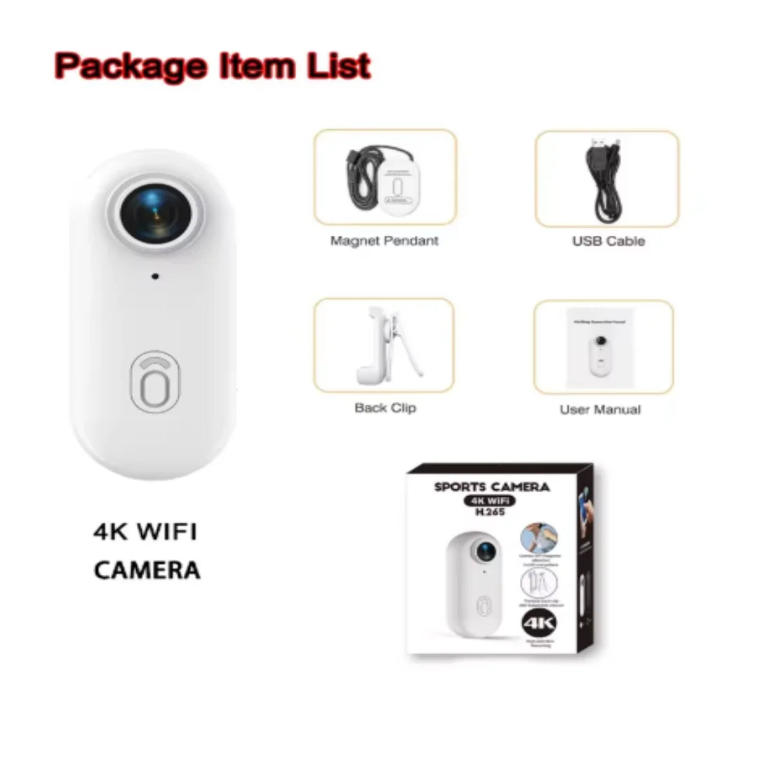 Mini caméra d’action 4K H88 Kaysunlink – Caméra POV compacte WiFi avec boîtier étanche