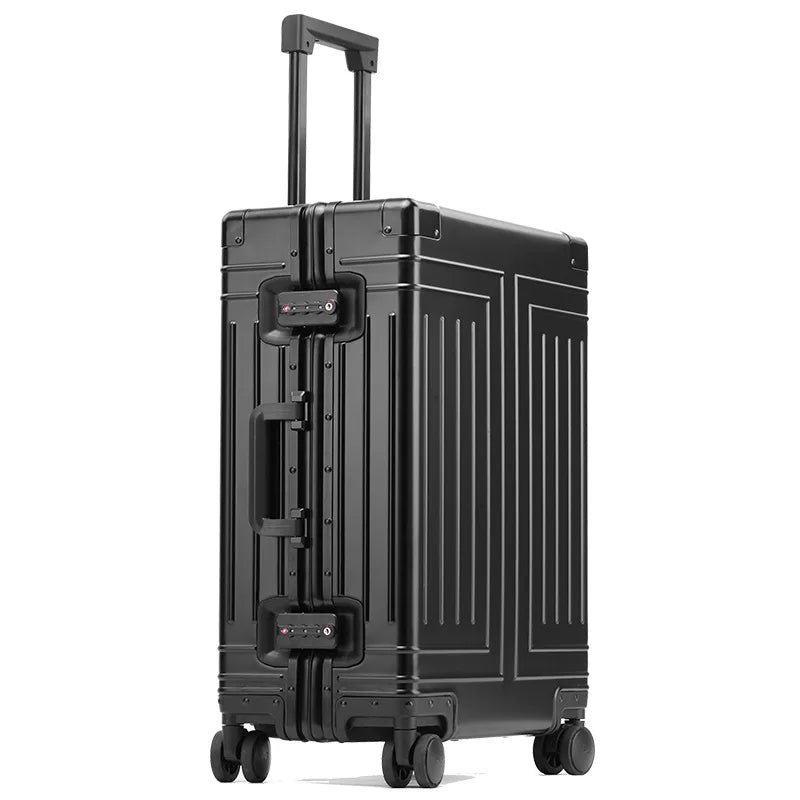 Valise rigide en alliage d’aluminium-magnésium SUSHIMU – bagage à roulettes, 20, 24 et 28 pouces