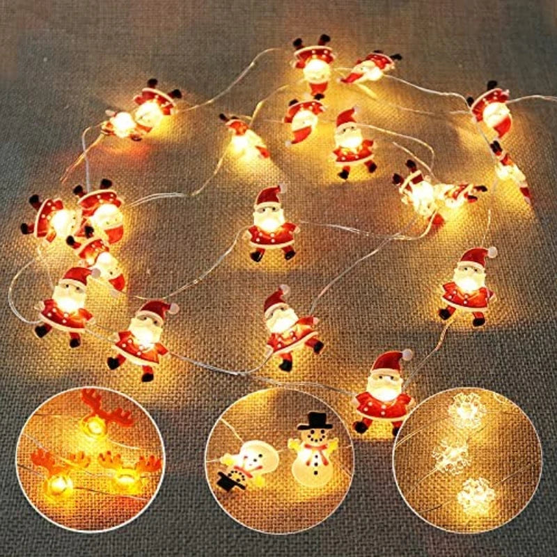 Guirlande lumineuse flocons de neige 2 m – 20 LED, décoration de Noël