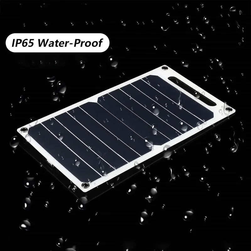 30W Solar Panel with USB Waterproof Outdoor Hiking Camping Power Bank Mobile Phone Charger 6.8V Charging Panel