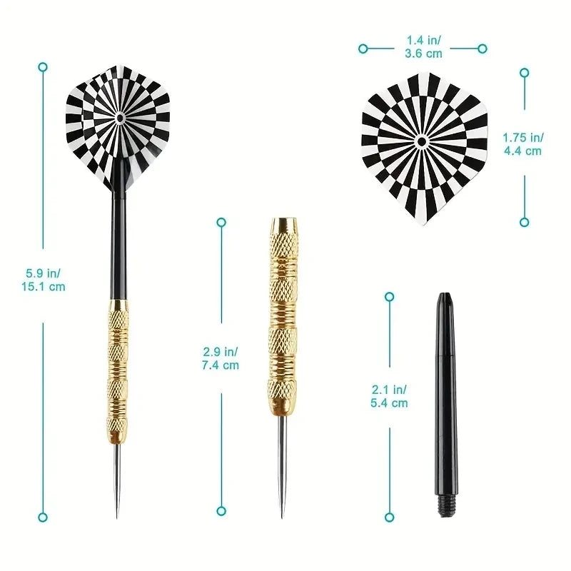 18pcs 14g Copper Plated Plastic Darts 6 Kinds of Wings for Entertainment Game