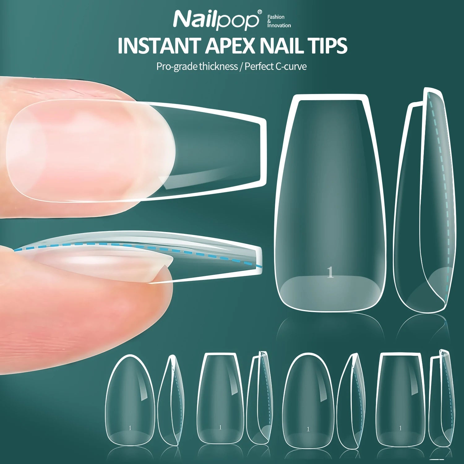 Faux Ongles Acryliques 140/150 pcs - Instant Apex Nailpop