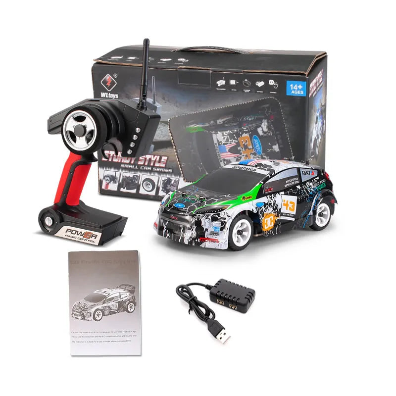 Mini RC Racing Car High Speed ​​Off-Road Remote Control Drift Toys Alloy Vehicle for Kids Children Gift. WLtoys K989 1:28 4WD 2.4G.