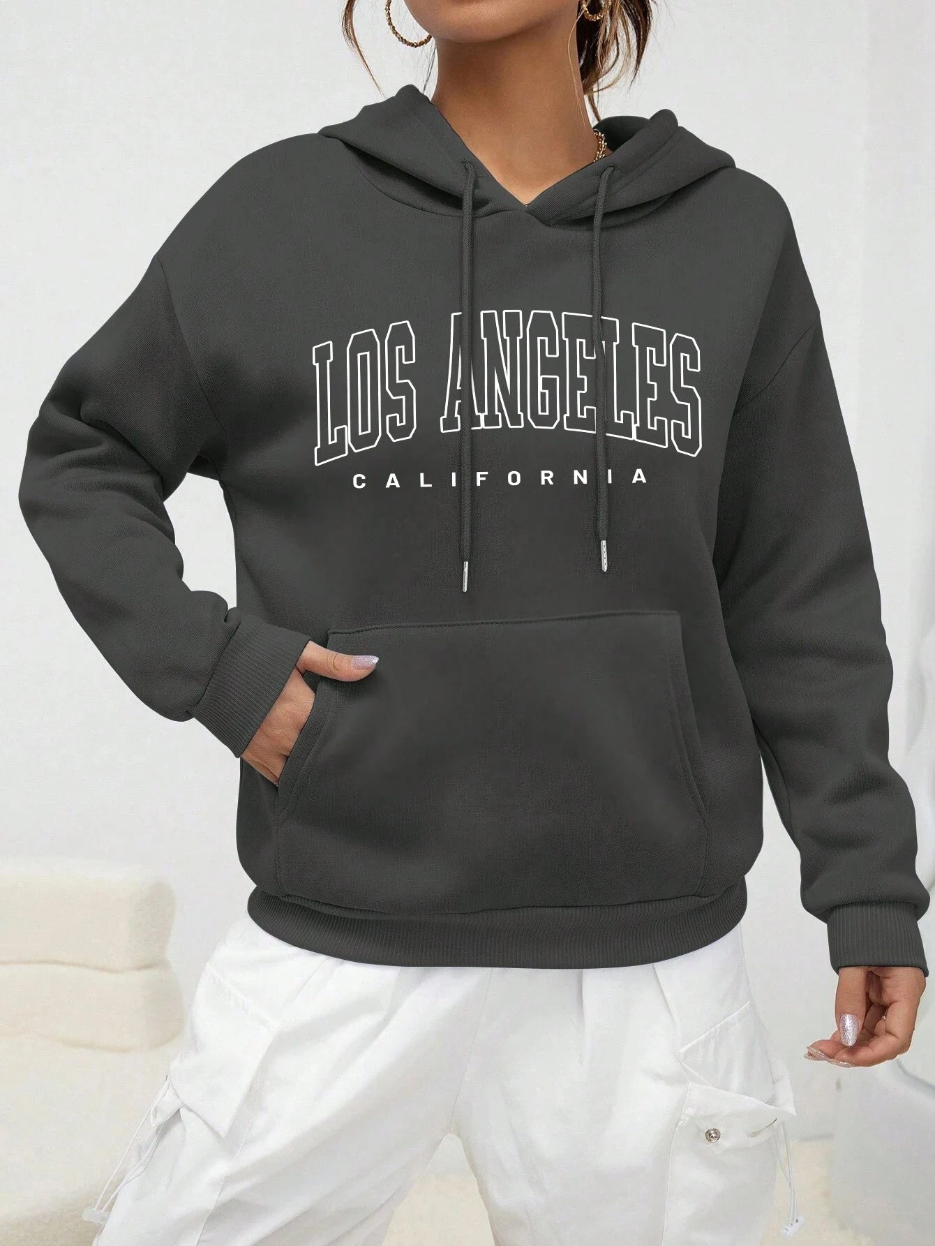 Sweats à capuche Style américain sweat à capuche décontracté Hip Hop Los Angeles Art lettre conception femmes