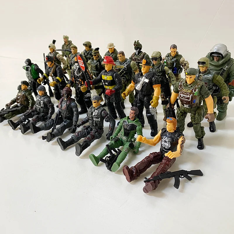 Figurines soldats des forces spéciales de l'armée pour enfants, jouets de modèle d'arme militaire, garçons