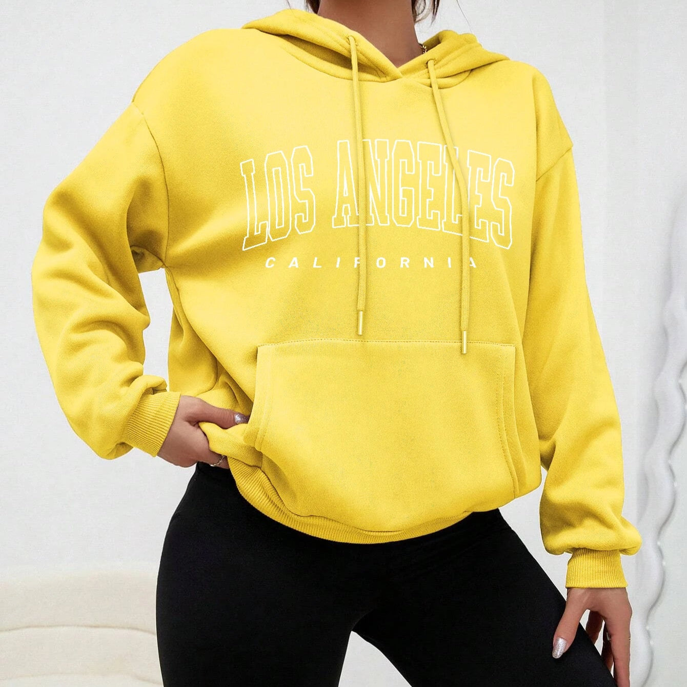 Sweats à capuche Style américain sweat à capuche décontracté Hip Hop Los Angeles Art lettre conception femmes