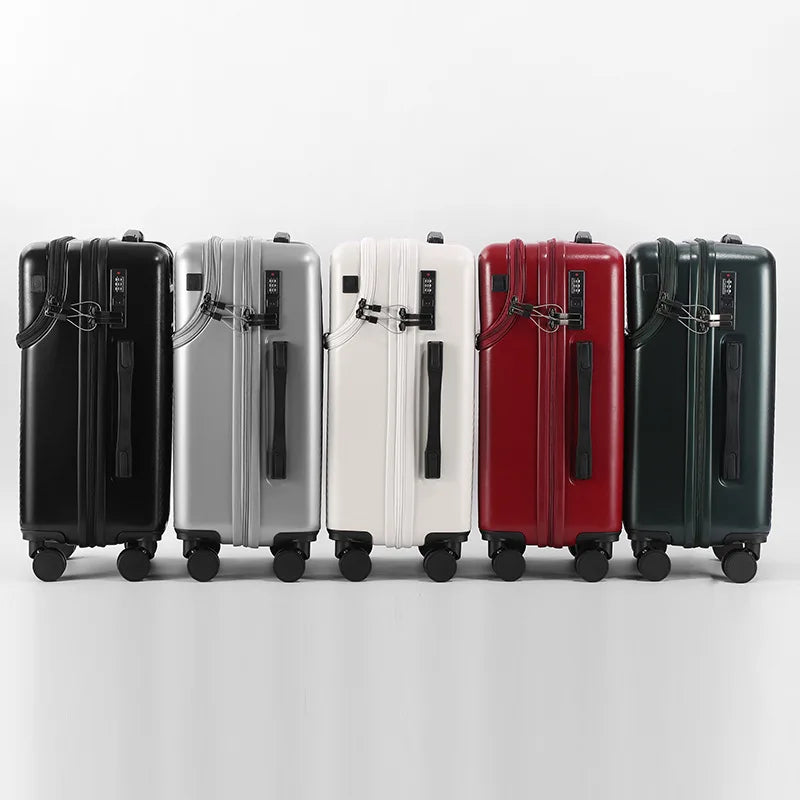 Valises SUSHIMU – ensembles durables avec USB et ouverture avant, bagage à main pour hommes et femmes, 20/22/24/26 pouces