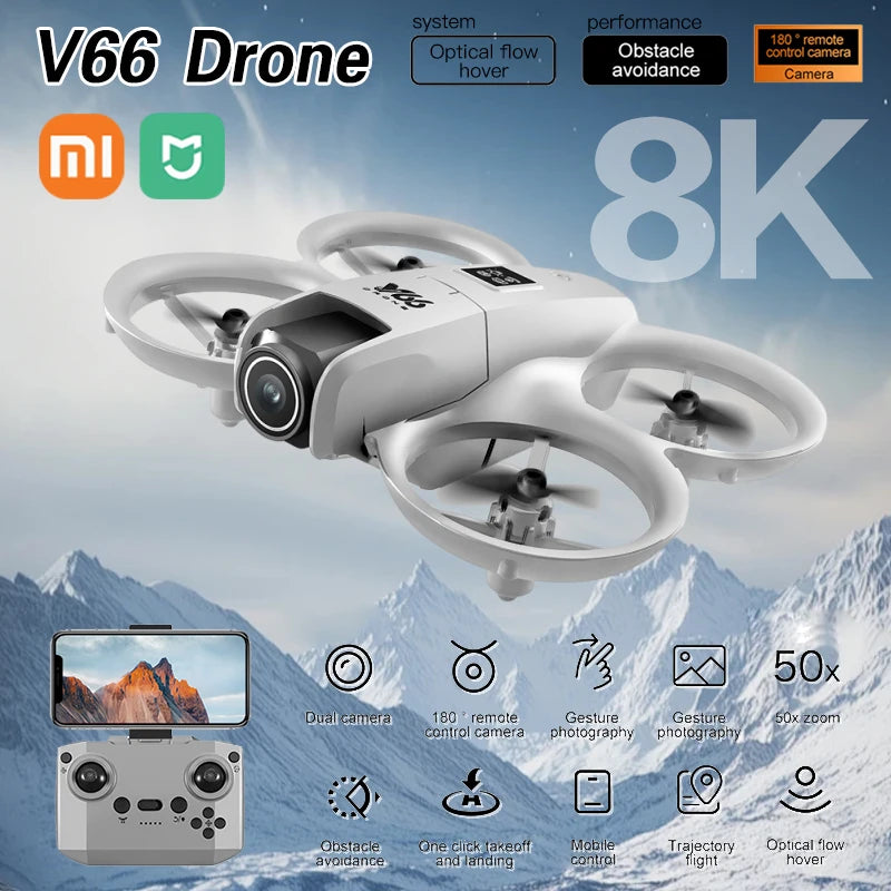 Mini Drone Pliable 8K HD&nbsp; XIAOMI MIJIA V66 – avec Évitement d’Obstacles et Caméra WiFi