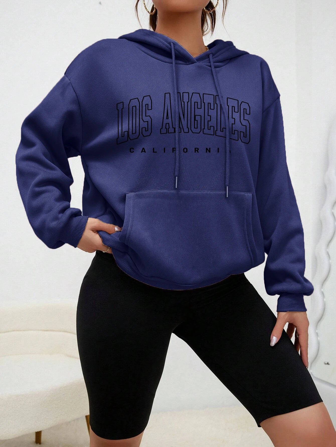 Sweats à capuche Style américain sweat à capuche décontracté Hip Hop Los Angeles Art lettre conception femmes