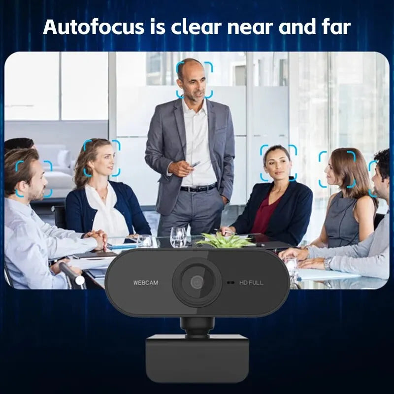 1080P HD Webcam Camera with Built-in Microphone for Computer,