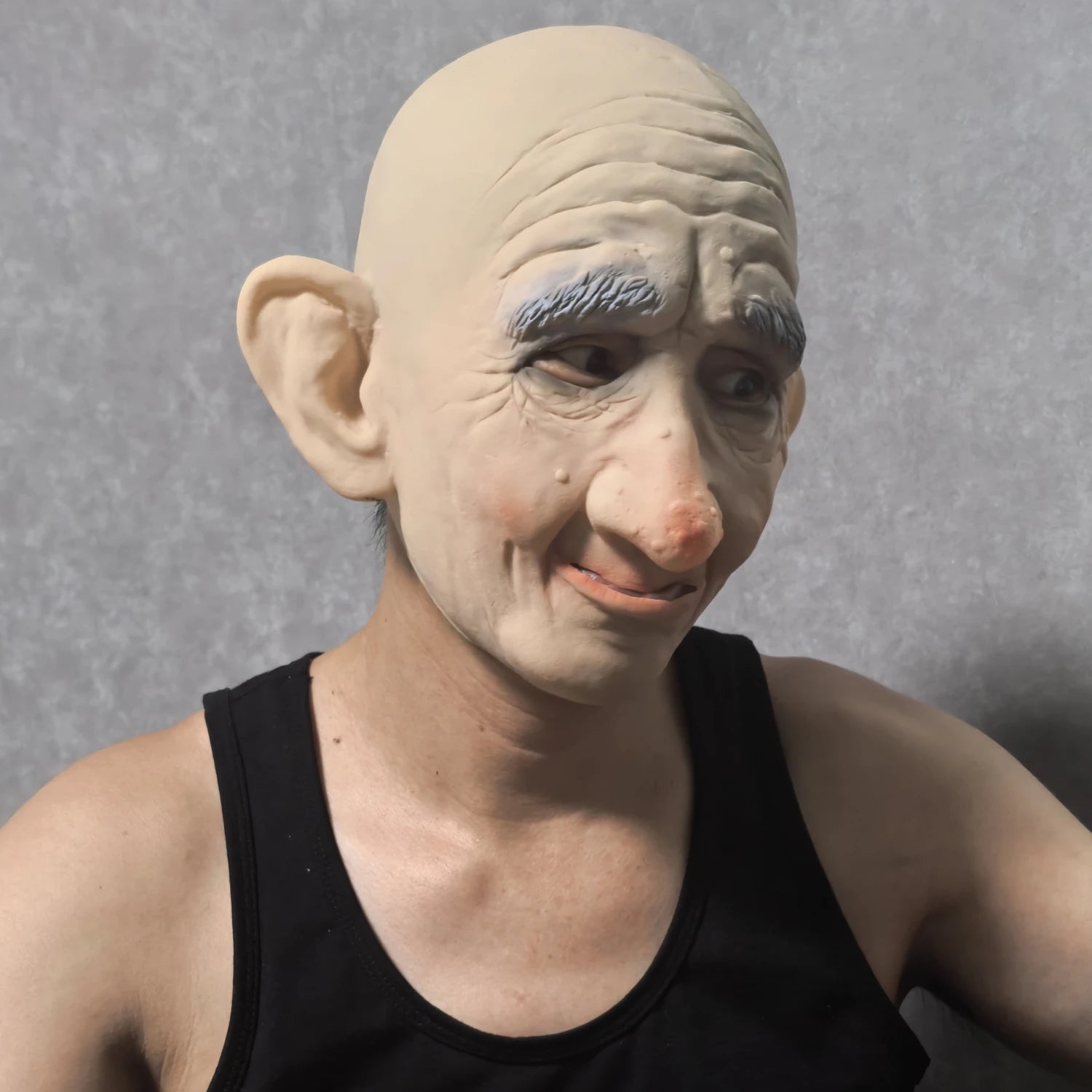 Super Soft Latex Old Man Mask – Moving Mouth – Ideal for Shows & Parties