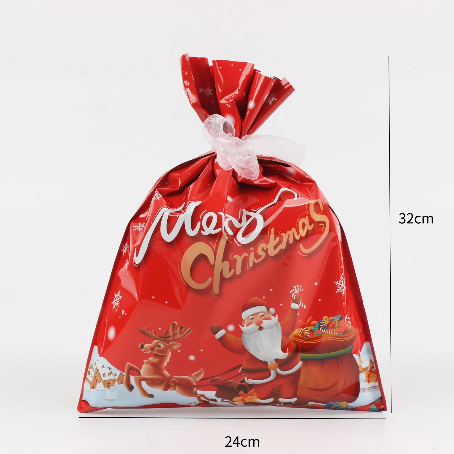 5/10 pièces emballage cadeau de noël sac à cordon joyeux noël père noël cadeaux sac Extra grande taille biscuits bonbons sacs Navidad