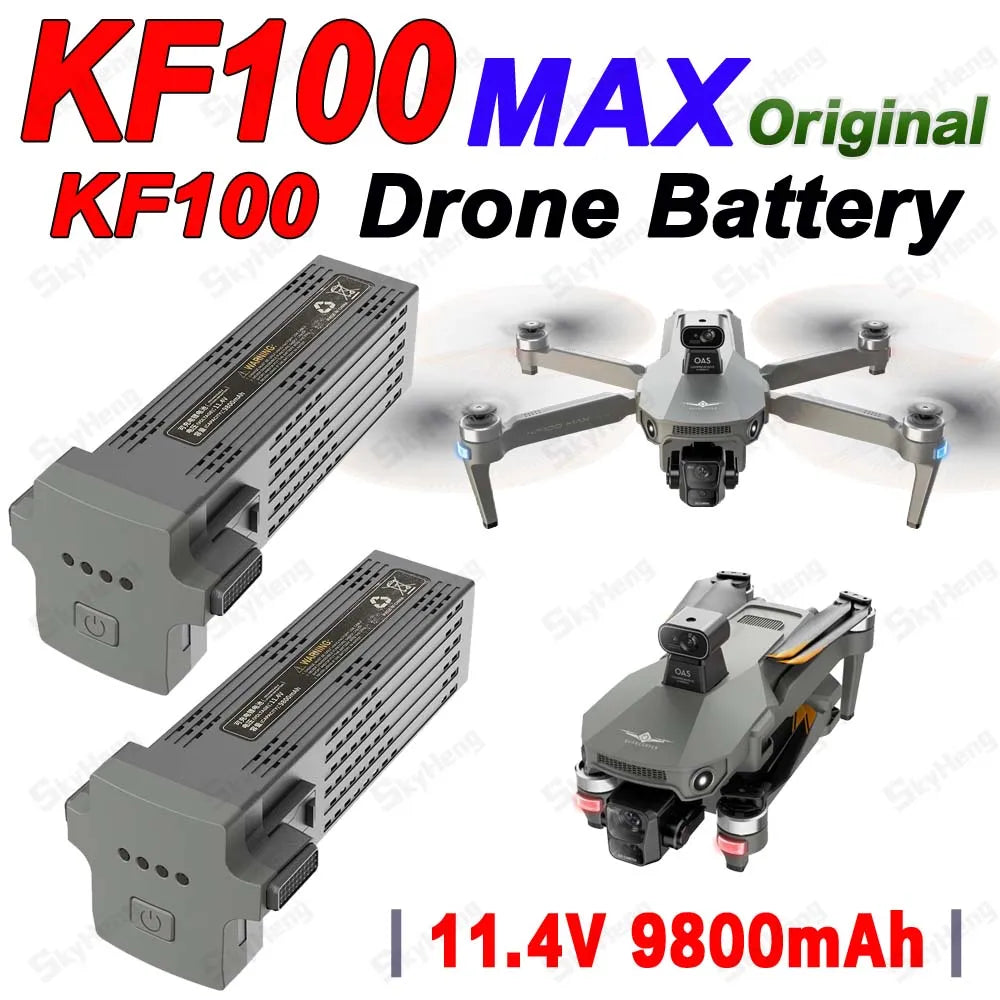 Batterie de Drone originale pour Drone KF100 Max, 11.4V, 9800MAh, pour quadrirotor RC KF100, batterie de rechange, pièces d'accessoires KF100Max