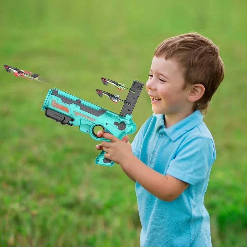 Jouet d'avion à éjection pour garçons jeu de tir en plein air jouets de sport parent-enfant ensemble d'avion pour enfants 3 à 5 ans