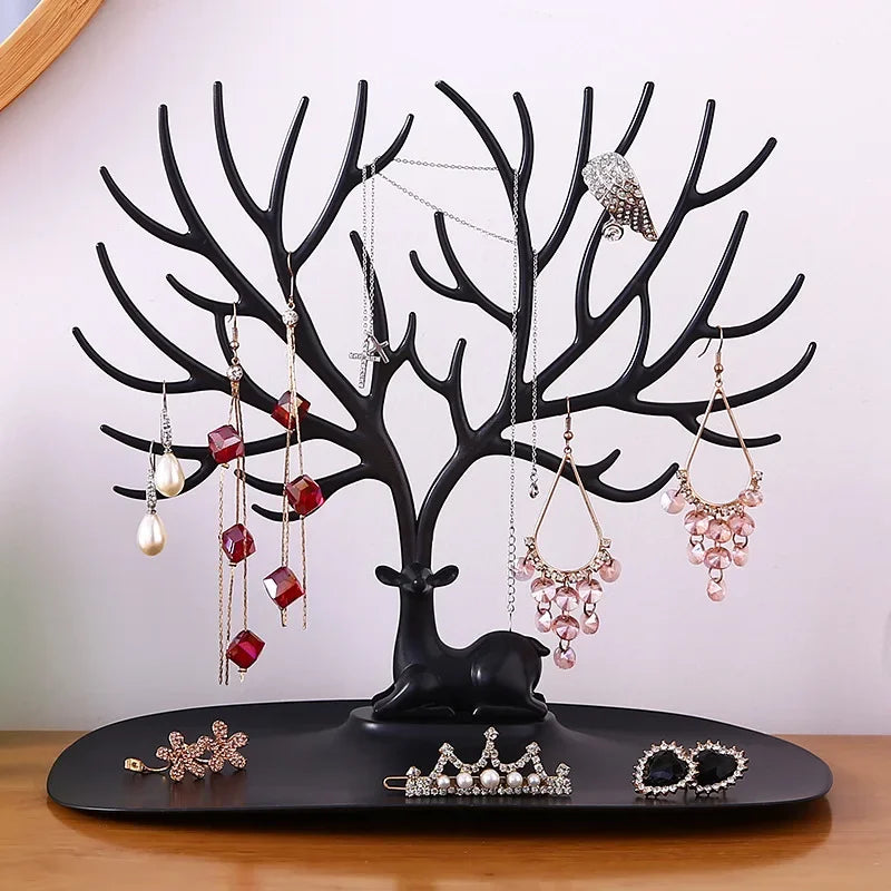 Jewelry Display Tray Earring Necklace Ring Storage Organizer Jewelry Box Case Holder Decoration