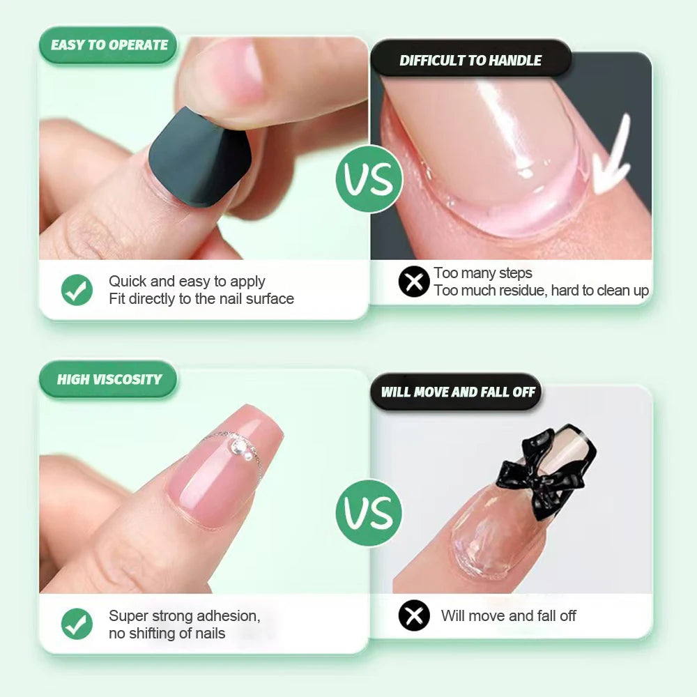 Onglets Adhésifs Nailpop pour Ongles Durcis UV – 240 pièces, 10 feuilles