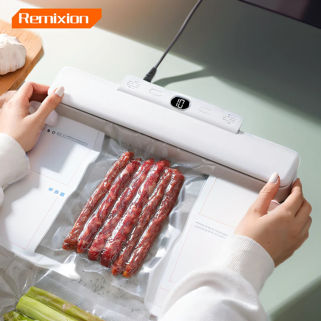 Automatic Vacuum Sealer Machine for Food Storage with 10 Free Food Storage Bags 240V/110V Sealing Machine for Vacuum Pac