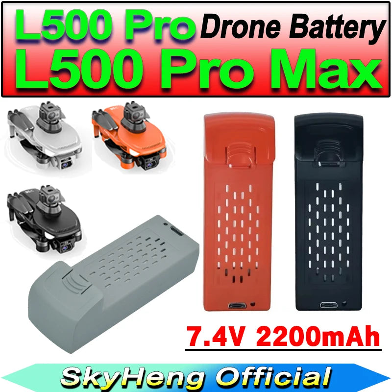 Batterie d'origine LYZRC L500 Pro 7.4V 2200mAh pour L500 Pro/Max 4K batterie de Drone professionnelle accessoires pièces
