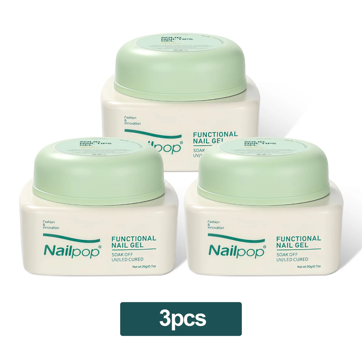 Gel Colle Solide pour Ongles à Pression, Adhésif Fort, Pointe de Gel Transparente, Gel UV Longue Durée, Sans Dommage, 20g (1/3 pièces)