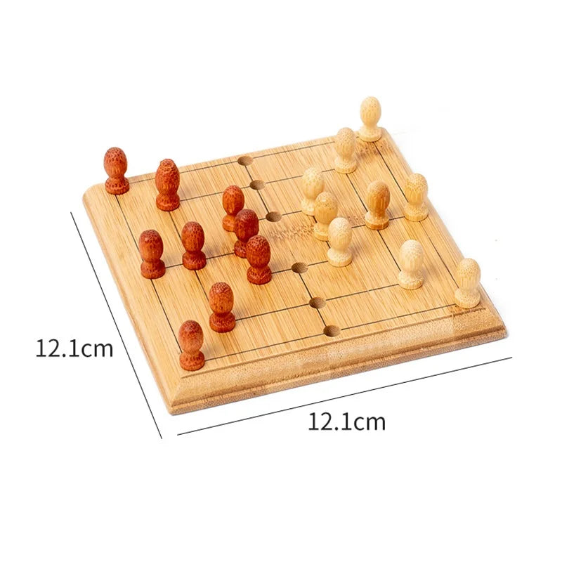 Jeu de société d'intelligence classique avec pièces de jeu en bois, jouets de dames de backgammon de voyage, cadeau idéal pour adultes et enfants