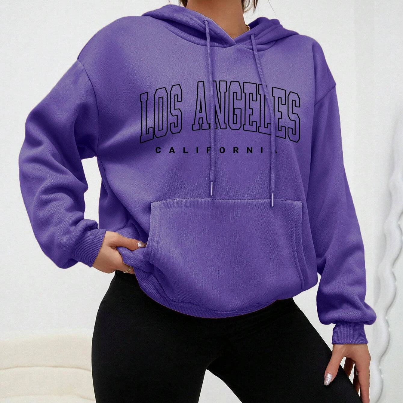 Sweats à capuche Style américain sweat à capuche décontracté Hip Hop Los Angeles Art lettre conception femmes