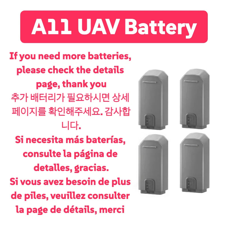 Drone A11 Mini 8K – Caméra HD, évitement d’obstacles, moteur sans balais