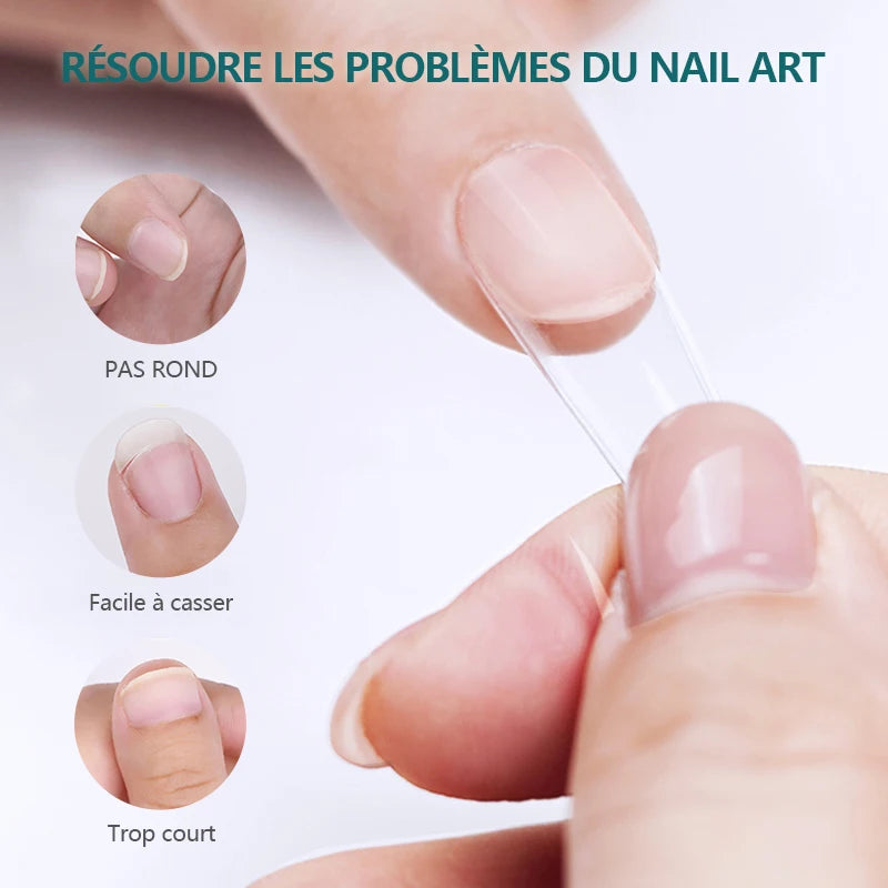 Faux Ongles pour Système d'Extension, Couverture Complète, Pression sur N64.Coffin, Gel Doux, Pose Américaine, Capsule, 120 Pièces