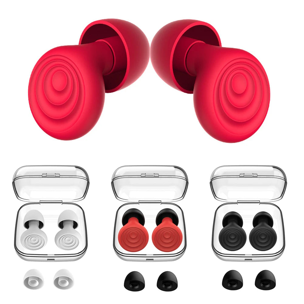 Bouchons d'oreille anti-bruit en silicone pour le sommeil, réduction du bruit, protection auditive, voyage