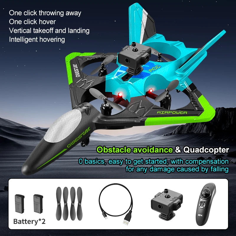 Avion RC en mousse V31 Pro avec caméra 6K et contrôle radio 2.4G