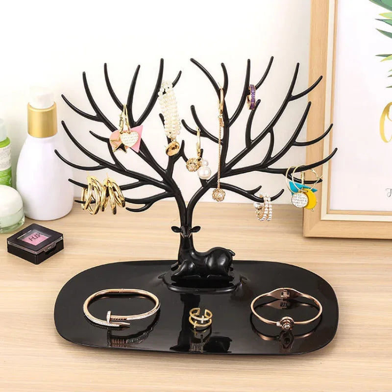 Jewelry Display Tray Earring Necklace Ring Storage Organizer Jewelry Box Case Holder Decoration