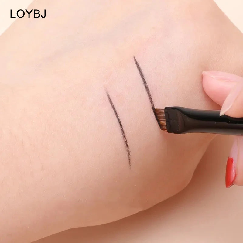 Pinceaux de maquillage à lame coudée pour sourcils fins et plats LOYBJ, Eyeliner fin, outil de maquillage professionnel de beauté des sourcils, 1/2 pièces