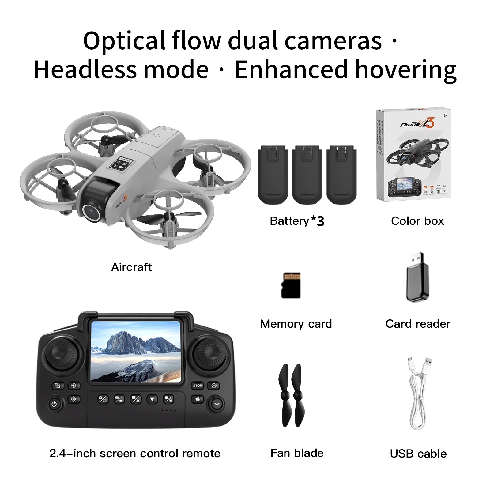 Mini Drone à distance – Écran 4K, Caméra Hover, Poche, Quadcopter RC 2025 YL3