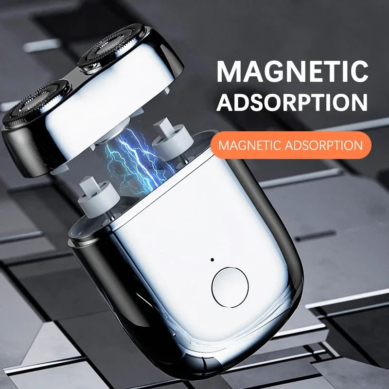 Rasoir électrique magnétique pour hommes, double tête flottante