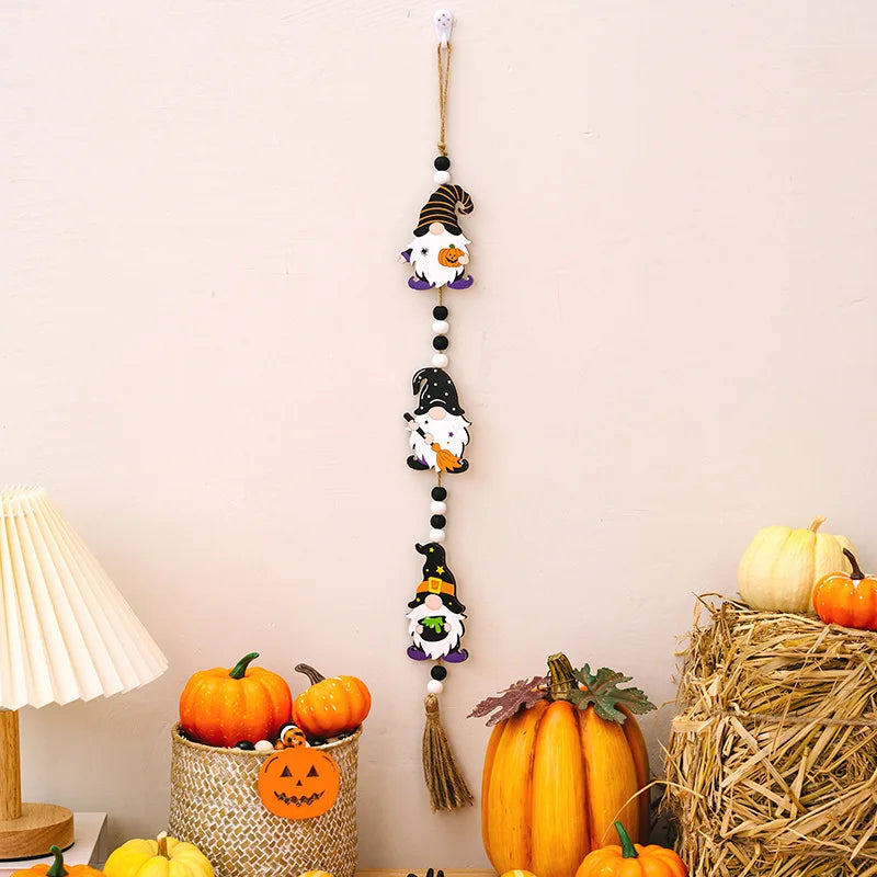 Décorations Halloween en Bois/Résine – Citrouille, Chauve-Souris, Fantôme – Accessoires Muraux Horreur