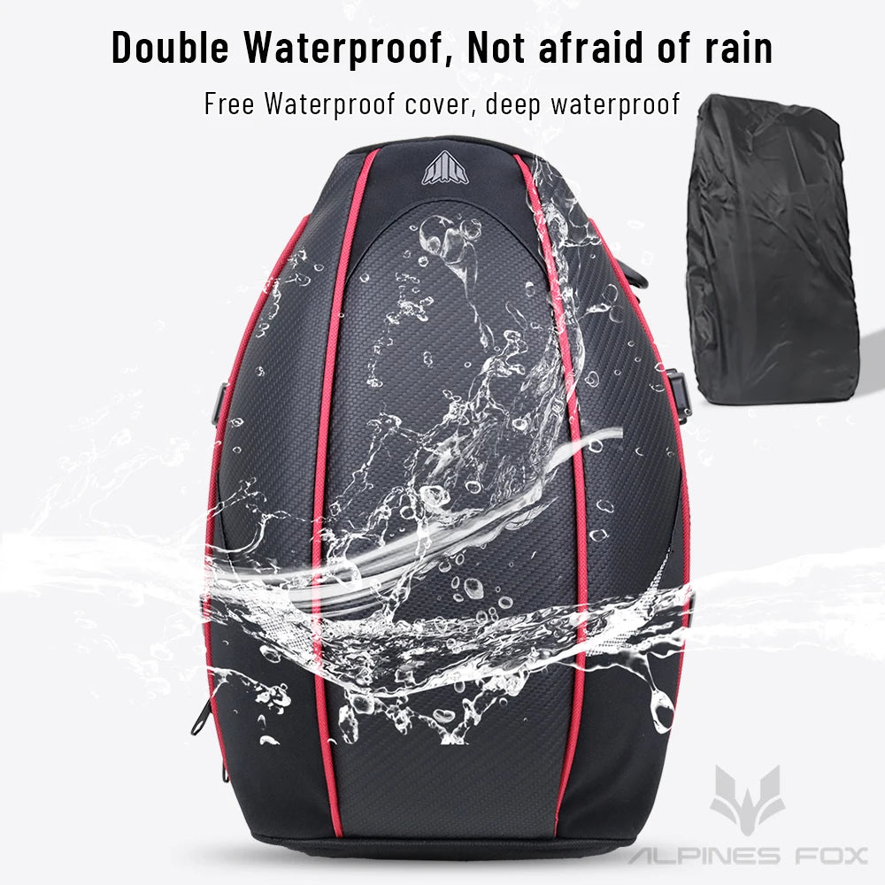 Waterproof Motorcycle Tail Bag Large Capacity Saddlebag Black Rear Seat Bag Travel Luggage for Driver 