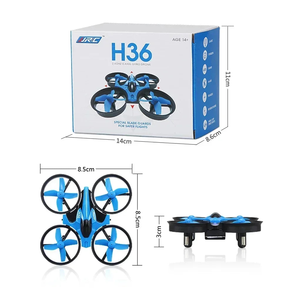 Mini Drone JJRC H36 4ch télécommandé pour enfants, hélicoptère, jouet quadrirotor, mode sans sauna, 6 axes, rotation à 360 °