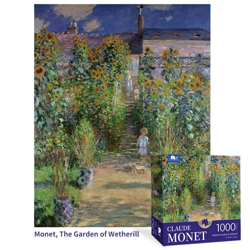 Puzzle Monet 1000 pièces pour Adultes et Enfants, Jeu Familial, Peinture à l'Huile, Décoration de la Maison