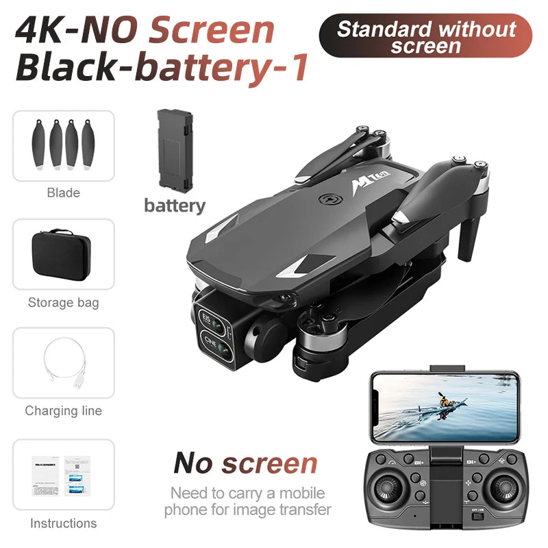 M10 Professional 4K 5G HD Drone Dual Camera Remote Control with Screen FPV Photography Brushless Foldable RC Quadcopter
