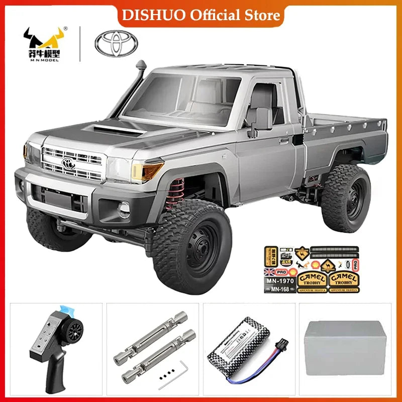 Voiture sur chenilles RC 4x4 MN128 MN82S 2.4G, Buggy d'escalade professionnel avec lumière LED, voitures télécommandées à grande échelle, jouets pour garçons, cadeau