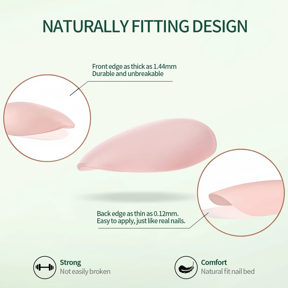 Kit de Faux Ongles 140/150 pièces Nailpop Sweet Dream – , Presse Courte, 5 Couleurs, Formes Amande/Cercueil/Carré/Oval, 14/15 Tailles