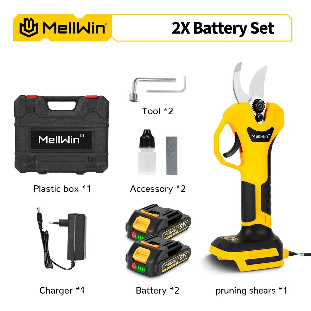MELLWIN 30mm sans brosse électrique sécateur cisaille sans fil arbre fruitier bonsaï taille ciseaux outil pour Makita 18V batterie broche