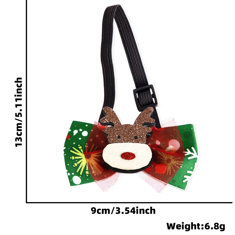 Collier décoratif pour animaux de compagnie, père Noël, wapiti, chat, chien