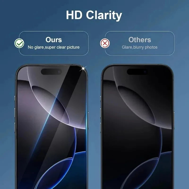 Film de verre trempé HD pour iPhone 11 à 17 Pro Max – Protection écran résistante